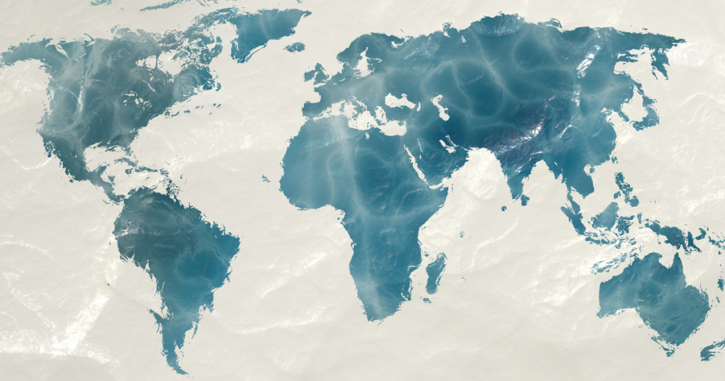 Cartina Geografica del Mondo con l'effetto dell'acqua - Blog