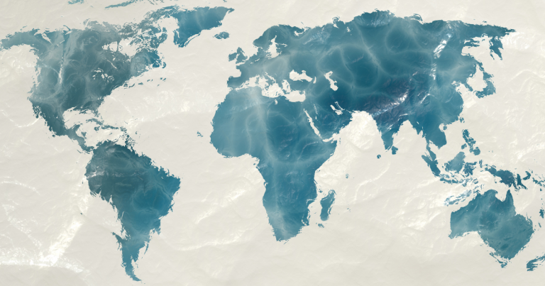 Cartina Geografica del Mondo con l'effetto dell'acqua - Blog